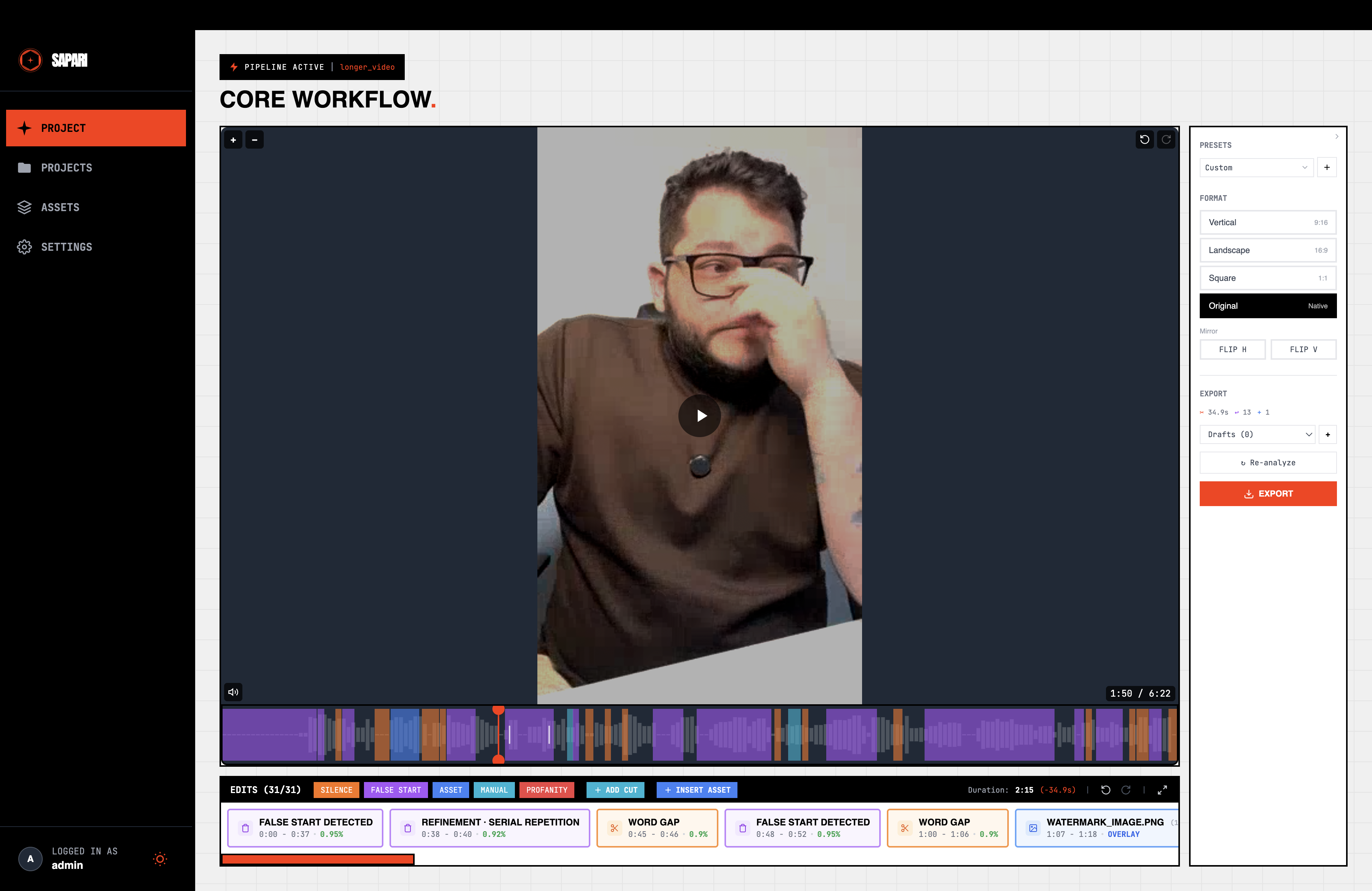 Edit segment colors on collapsed timeline