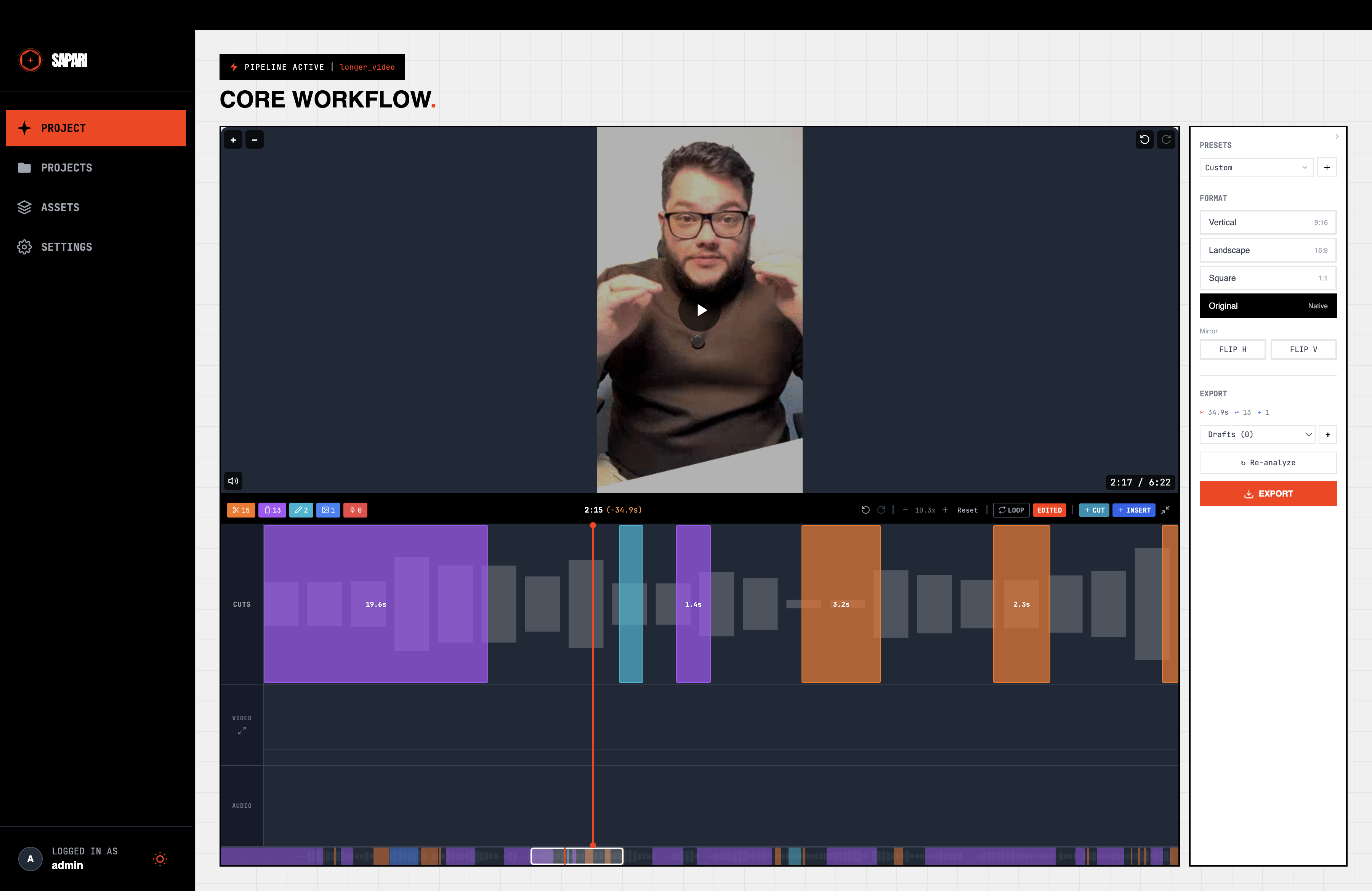 Mini-map with viewport rectangle at high zoom